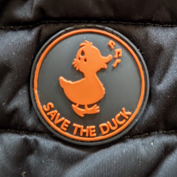 Save The Duck Women's Black Long Line Puffer Vest Size 5 - Picture 7 of 8